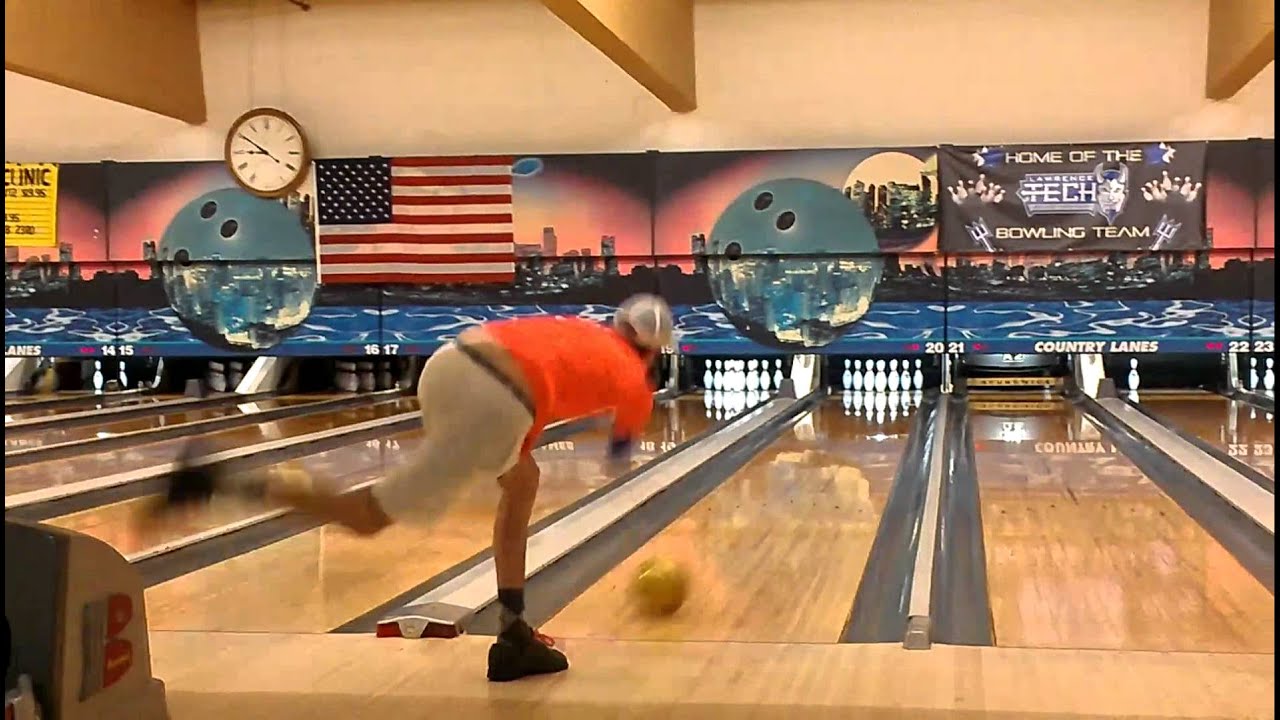 Two handed bowler getting a strike YouTube