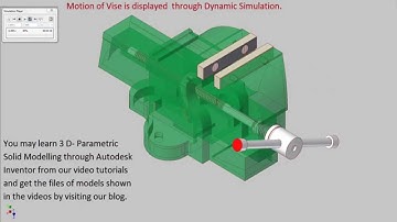 Learn Autodesk Inventor || Vise || Dynamic Simulation