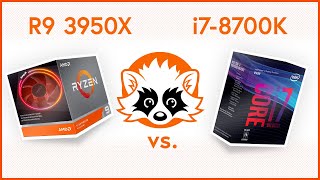 AMD R9 3950X vs. Intel i7 8700K CPU Benchmarks Comparison 2020