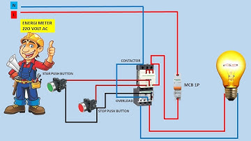 contactor self holding with push button |start stop button | on off button