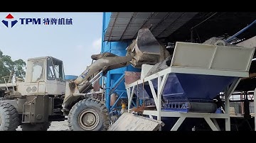 TPM10000G Concrete Brick Machine with Dry brick Palletizier, Dry brick Cuber in GuangZhou, China