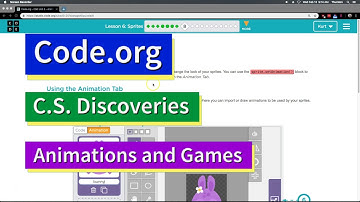 Sprites Lesson 6.8 Code.org Tutorial with Answers - Unit 3 Animation and Games CS Discoveries