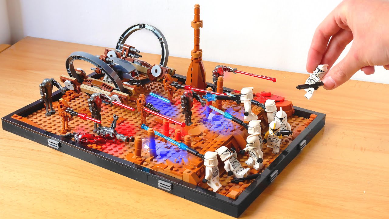 Lego Star Wars - Battle Of Geonosis Diorama Moc - Youtube