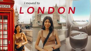 I MOVED TO LONDON!! 🇬🇧✈️ packing, Business class flight experience, exploring London