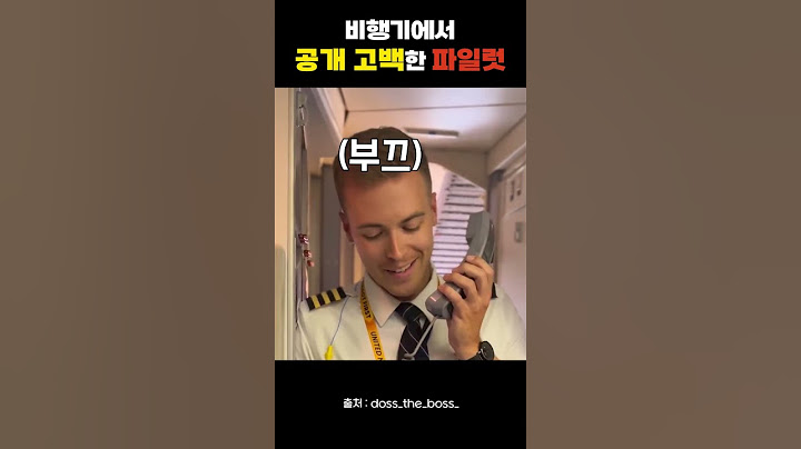 여자 승무원에게 공개 고백한 부기장
