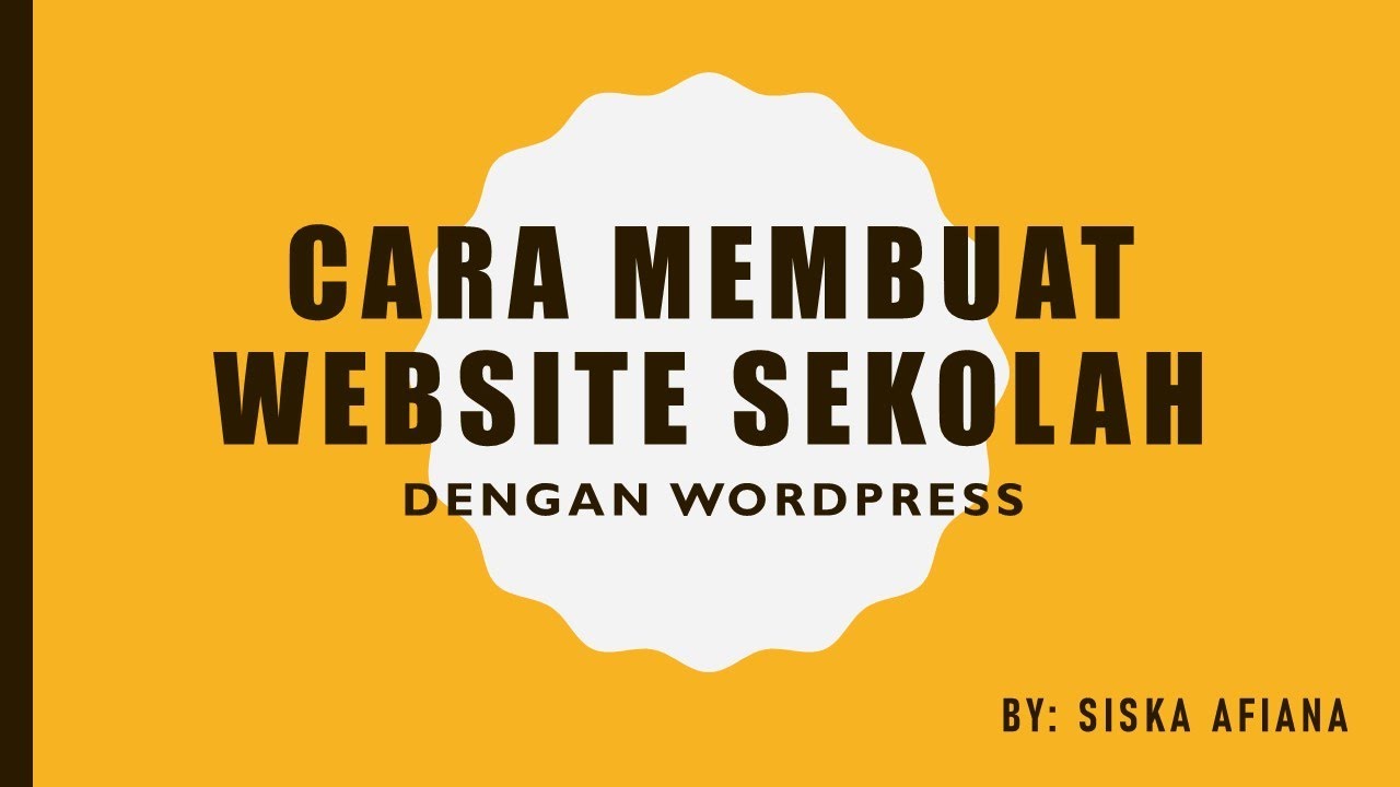 Cara Membuat Website Sekolah Menggunakan Xampp dan Wordpress 