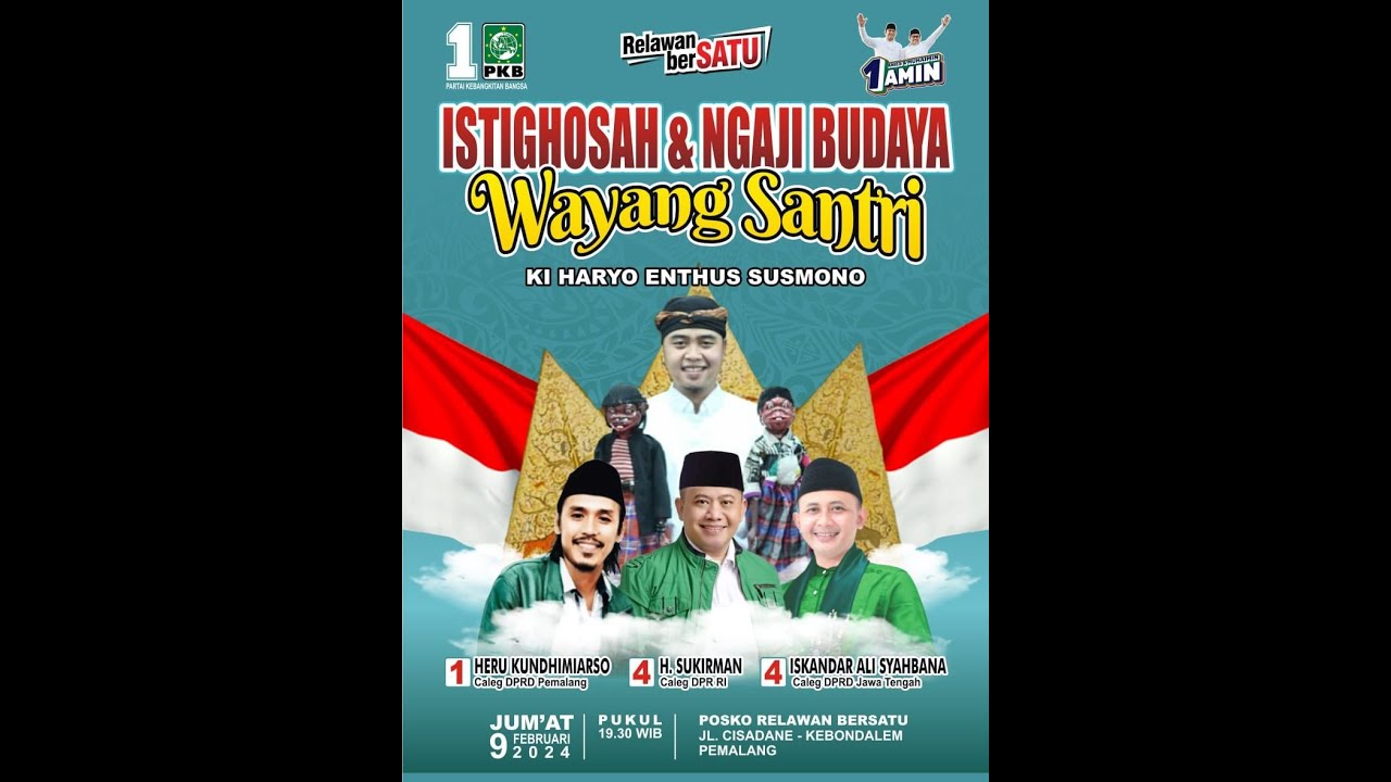 ISTIGHOSAH & NGAJI BUDAYA, WAYANG SANTRI KI HARYO ENTHUS SUSMONO