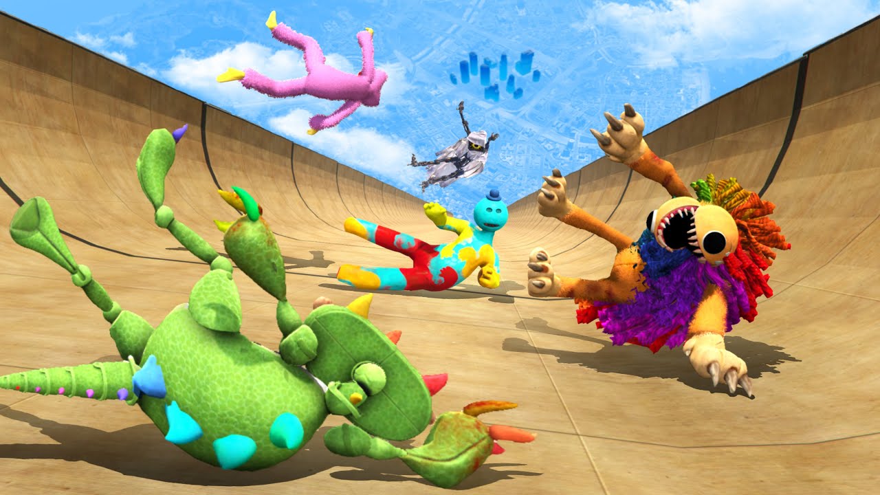 GTA 5 Poppy Playtime Squad Ragdolling and Jumping