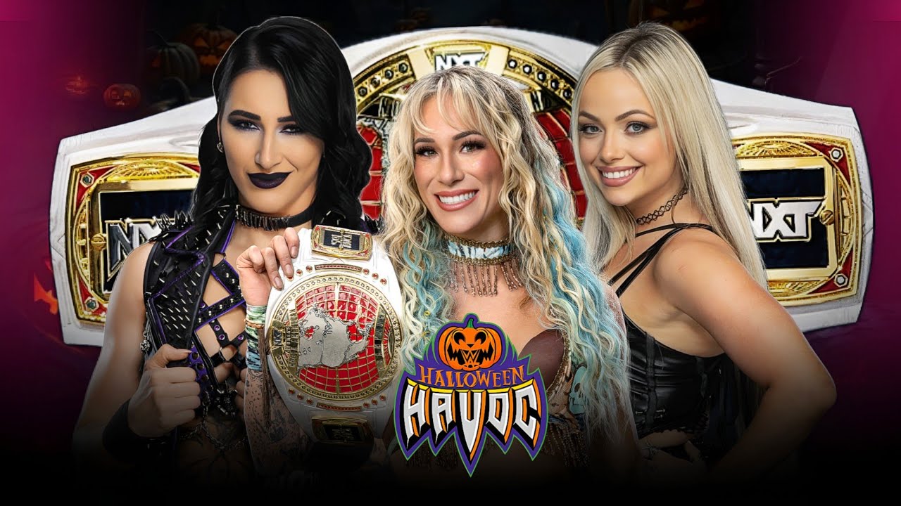 Sol Ruca vs Rhea Ripley vs Liv Morgan Full Match WWE NXT Halloween ...
