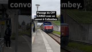 Passage du Eem 923 CFF CARGO (Fronalpstock) avec un convoi à Collombey. #train #cff #cffcargo #…