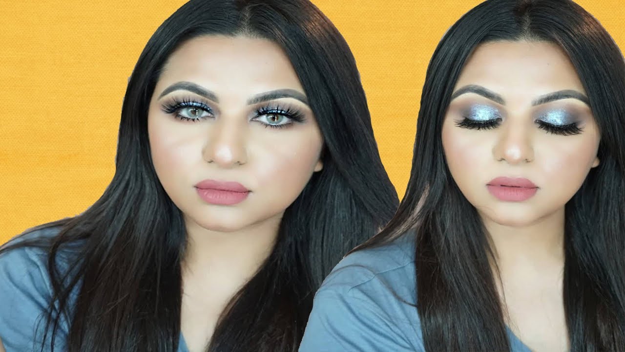 EID GLAM LOOK | Smokey BLUE Glitter Makeup Tutorial | Bangladesh || Ananya Artistry