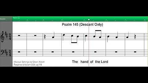 R&A Psalm 17th Sunday in Ordinary Time, 2024, Psalm 145, Descant