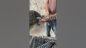 Turning Wire into a Spring on a Lathe in Seconds! #Machining #LatheWork #SpringMaking #Metalworking