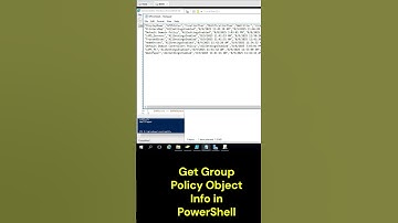 Get Group Policy Object Info in PowerShell#techvideo #powershell
