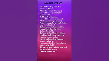 Havana Lyrics Camila Cabello Ft Young Thug 
