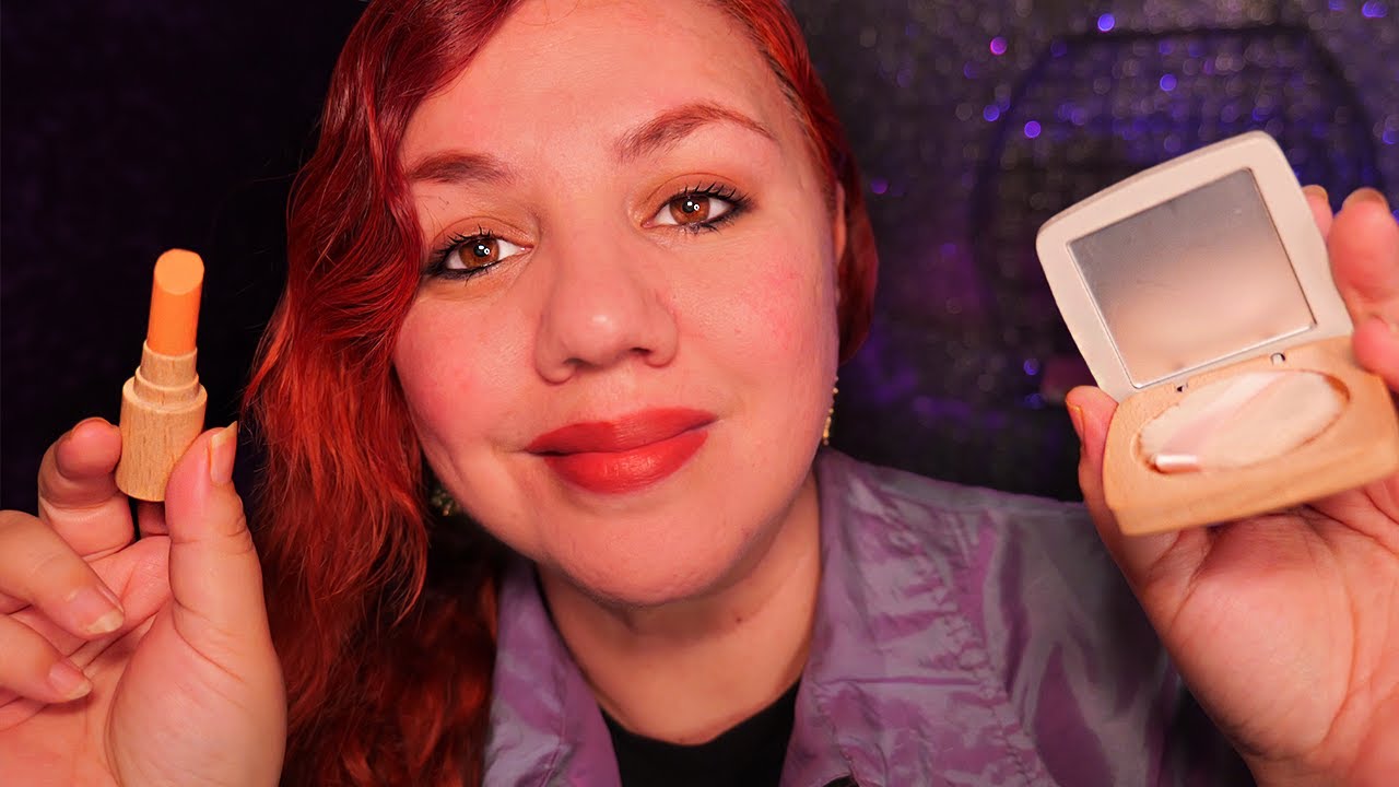 ASMR  HAGO tu Maquillaje con Juguetes MADERA 🌙 Cepillado Relajante de Cabello 🌙