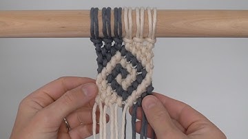 DIY Macramé voor gevorderden - Omgekeerde dubbele halve steek spiraalknooppatroon!