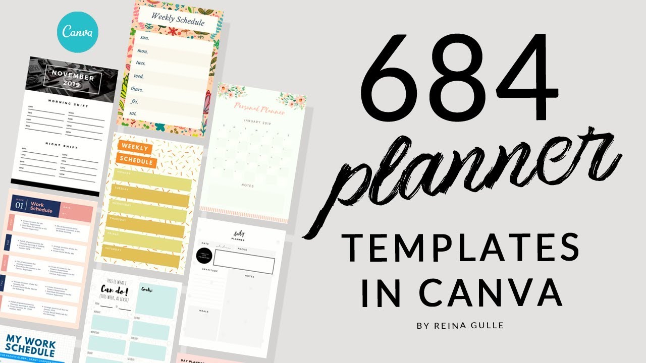 684 Canva Planner Templates and How To Access 💛Easy Tutorials with ...