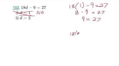 Determine whether each given value is a solution to the equation