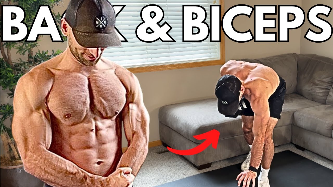 20 Min Back & Bicep Workout with Dumbbells [Intense Dumbbell Only Upper Body Workout at Home]