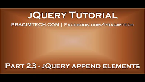 jQuery append elements