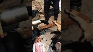 #fcnfm Watch a Charcoal Shaping Machine Transform Coconut Shell Charcoal Into Hexagon Briquettes