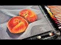 Clear Gesso is Magic! Drawing Peaches with Derwent Lightfast Pencils on Gessoed Board