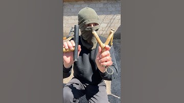 Spring crossbow against a powerful slingshot