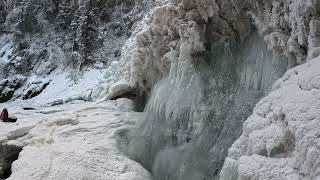 Frozen South Fork Falls in Eagle River, Alaska