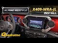Alpine X409-WRA-JL 9" Restyle Install for Jeep Wrangler JL and Jeep Gladiator JT