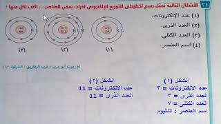 حل اسئلة كتاب الامتحان لدرس التركيب الذرى للمادة ( مهارات التفكير العليا ) علوم اولى اعدادى