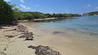 Walking from Esperanza Pier to Play del El Cayo at Vieques Island, Puerto Rico