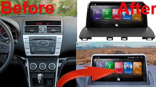 Mazda Mazda6 radio upgrade 2003-2009 2010 2011 2012 2013 Android stereo replacement How To Install
