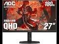 Review: AOC Q27G4XN 27″ Gaming Monitor – 2K QHD, 180Hz &amp; 1ms!