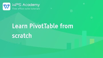[WPS Academy] 1.6.5 Excel:Learn PivotTable from scratch