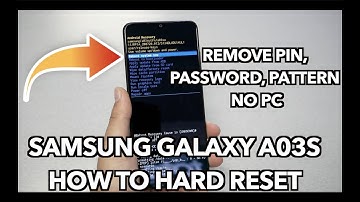 Samsung galaxy A03s How to hard reset, remove PIN, password, Pattern NO PC