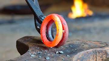 Making Bonsai Cutter Tool from Soaker Spring Steel Bar // Blacksmithing // Speed ​​Making