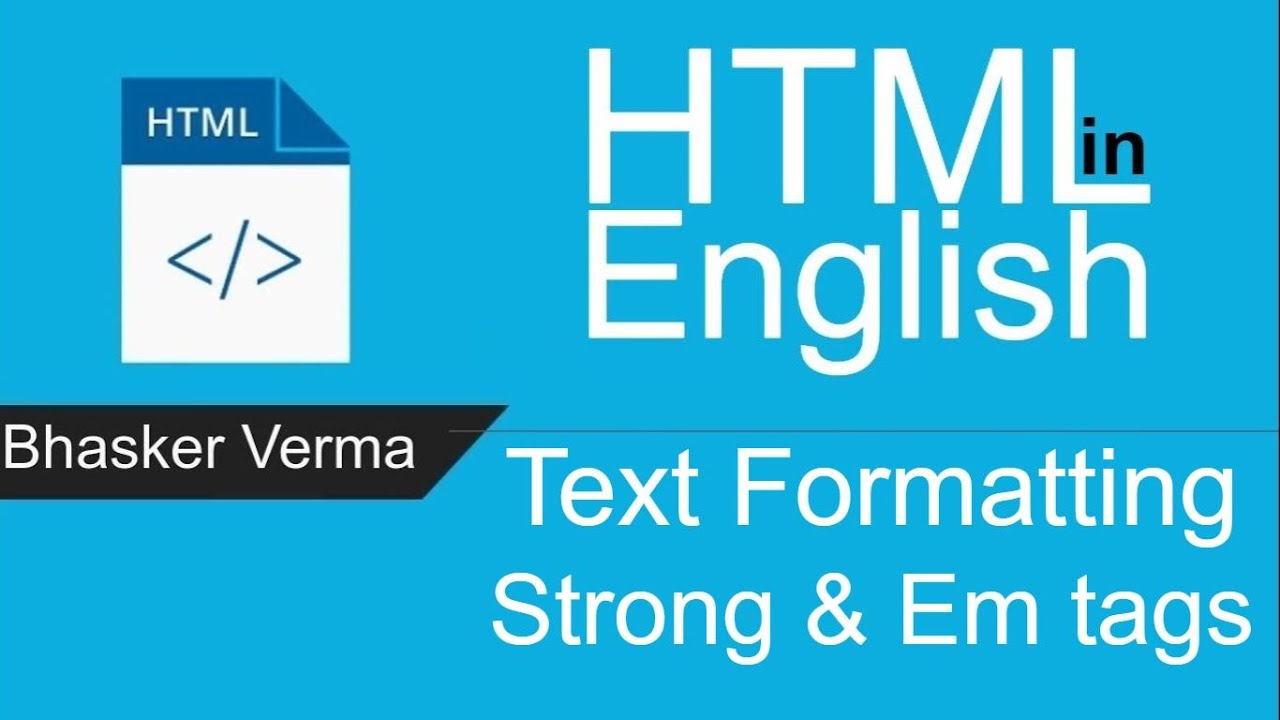 HTML tutorial for beginners in English #10 | Strong tag and Emphasis ...