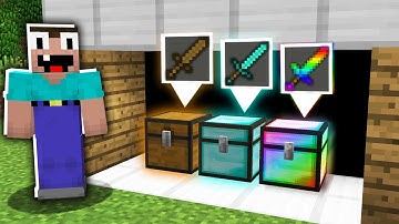 Minecraft NOOB vs PRO: CAN NOOB CHOOSE RIGHT SECRET CHEST TO GET SUPER SWOR? trolling