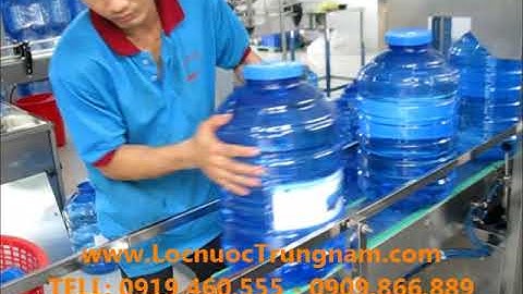 Dây Chuyền chiết rót đóng nắp bình 20 Lít tự động