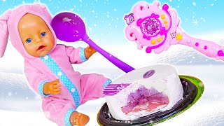 Download lagu 🔴Baby doll videos | Disney princess & Baby Born doll | Kids pretend play dolls & princess castle.