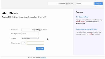 How to receive SMS alerts from gmail - https://alert-please.com