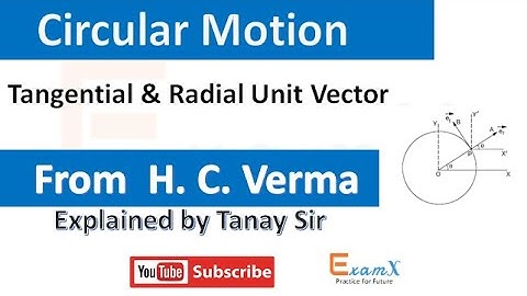 7.2 Tangential & Radial Unit Vector : H C Verma : CHAPTER 7: Circular Motion