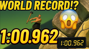 1 Minute Getting Over It Speedrun!? (World Record!) #GettingOverIt #ViralGaming #Speedrun
