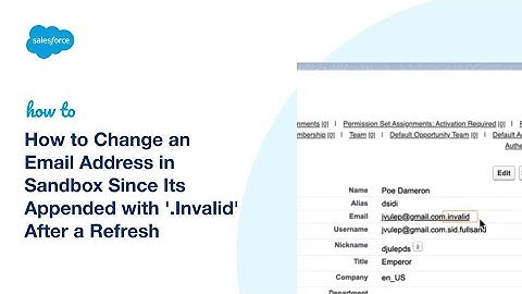 How to Change an Email Address in Sandbox Since Its Appended with 