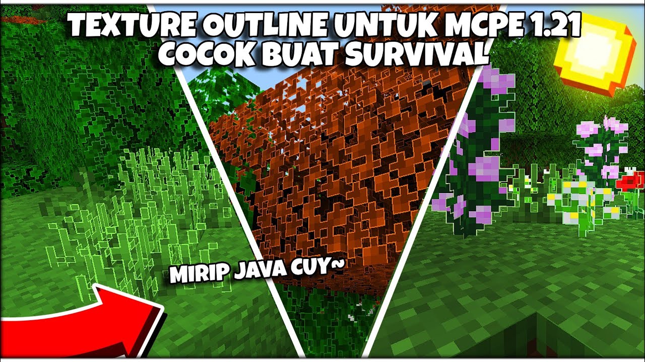 TEXTURE OUTLINE MCPE 1.21 — TEXTURE VIRAL DARI MINECRAFT JAVA YANG BARU ...