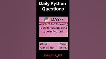 Write your best answer in comment section. #coding#dailyquizanswers #python#learningpython
