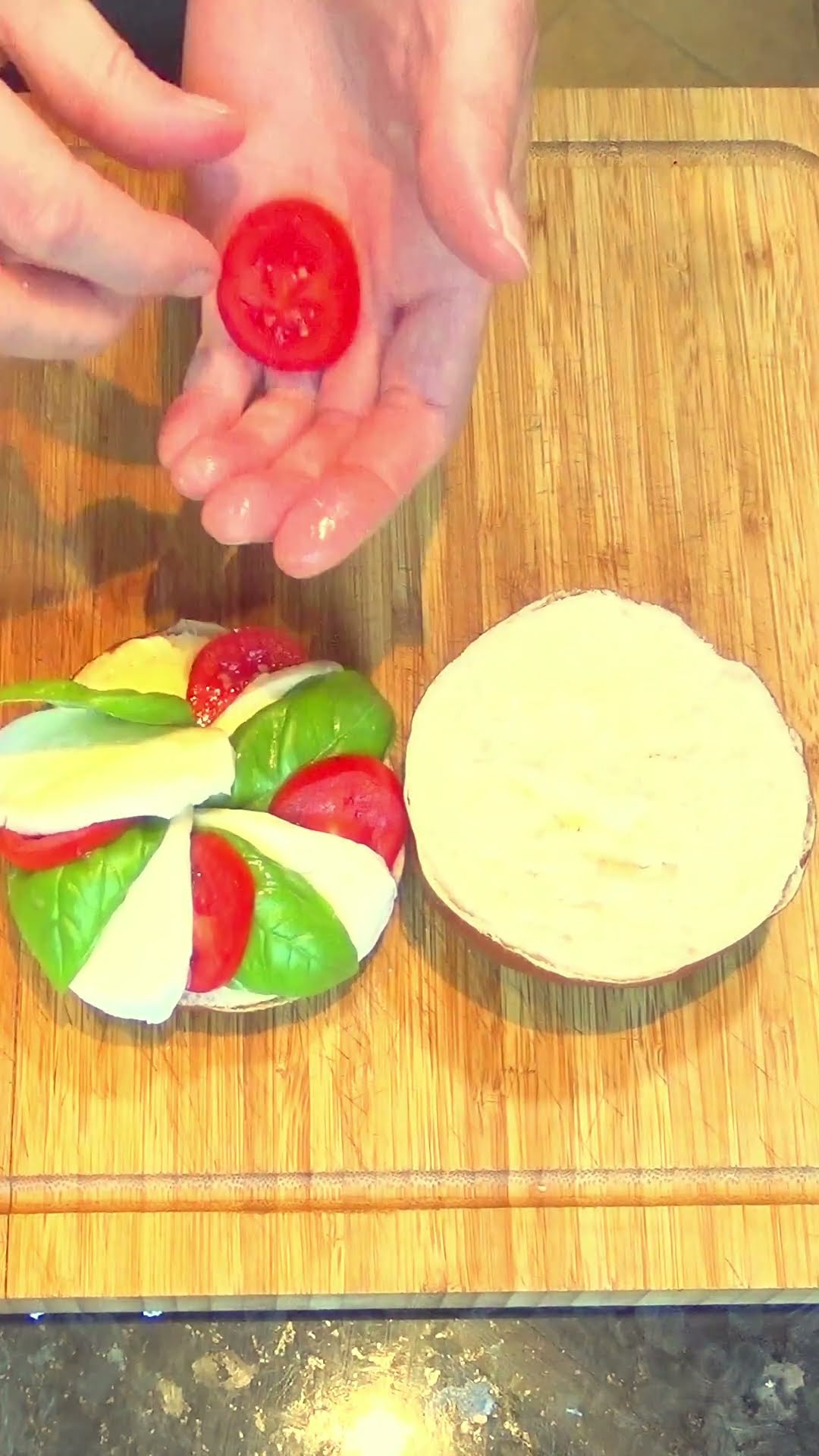 Italien Sandwich Tomaten Mozzarella Basilikum Frischkäse # ...