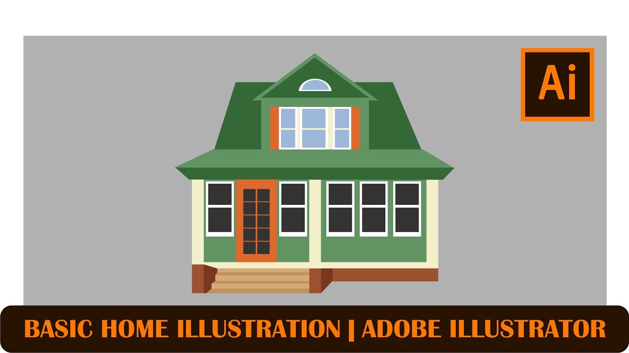 Basic Home Illustration 07 | Adobe Illustrator Tutorial - YouTube