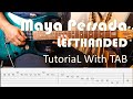 Lefthanded  maya persada  guitar intro  solo tutorial with tab